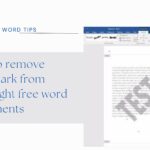 How to remove watermark from word document