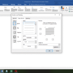 How to set up margins and borders in a Microsoft Word document?